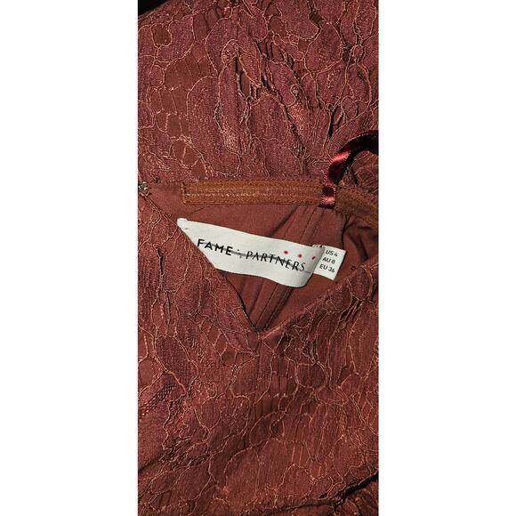 New Anthropologie BHLDN Fame and Partners Twilight Dress $329 Sz4 Cinnamon Rose - Picture 4 of 4